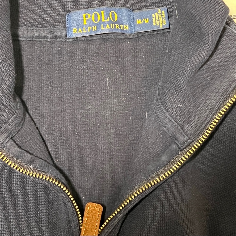 Polo Ralph Lauren 1/4 Zip Sweater - Navy - Picture 3 of 3